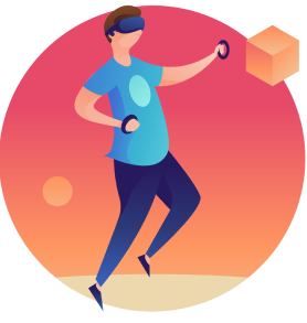 boneco com oculos vr